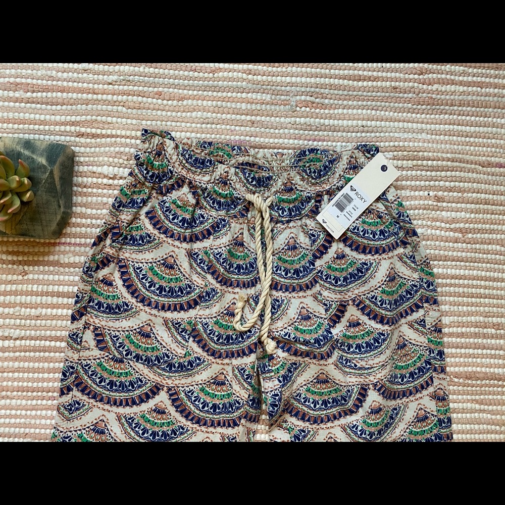 Roxy Linen Draw String Pants Size M